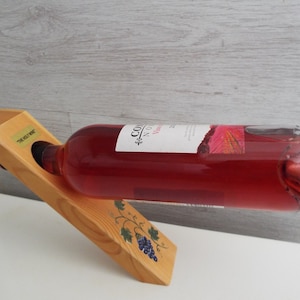 Wine Holder, Gravity Wine bottle display, Wine Holder,  Wooden Bottle  Rack