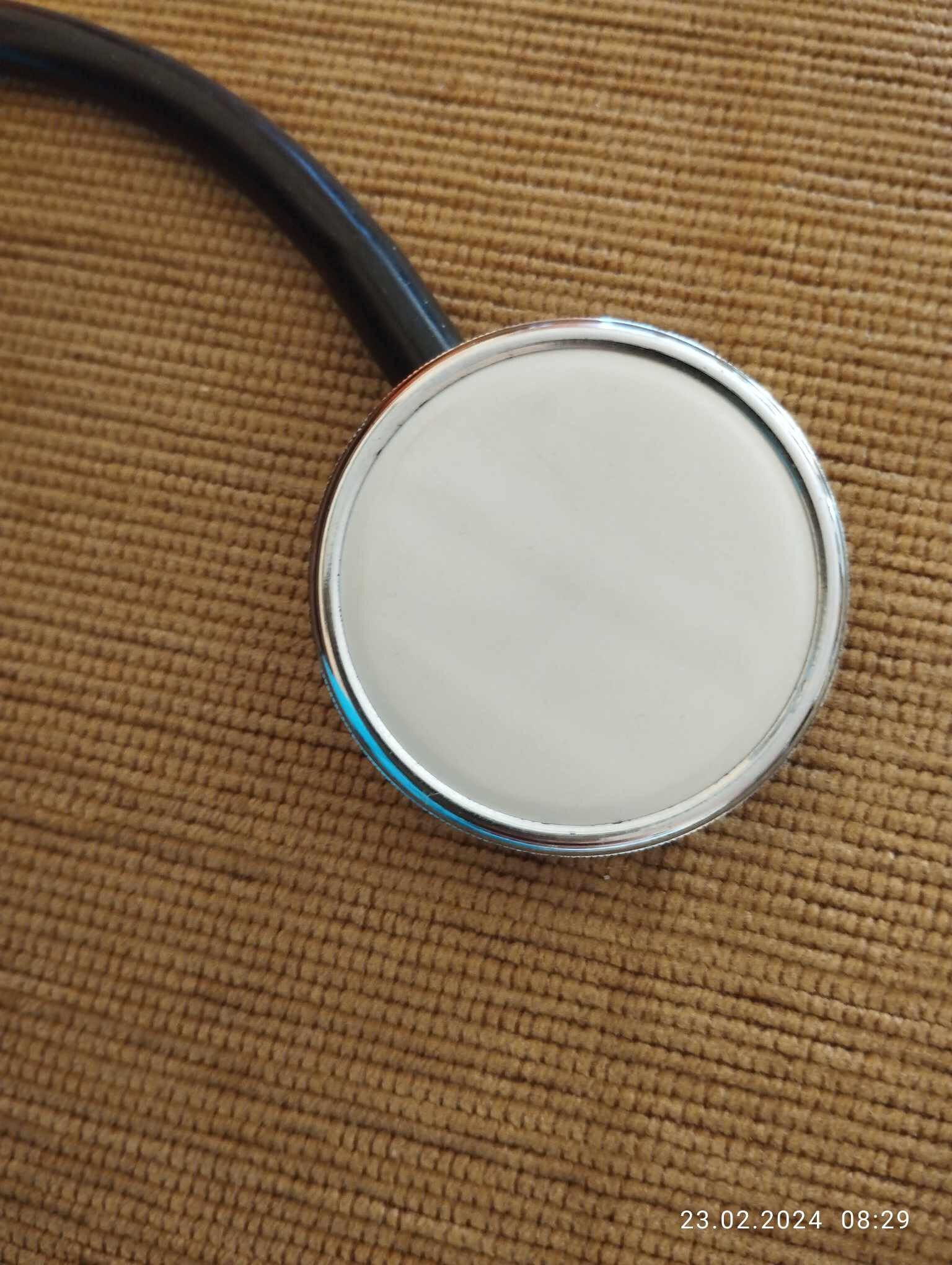 Vintage Stethoscope. Old Medical Doctor Tool. Classic Stethoscope Made