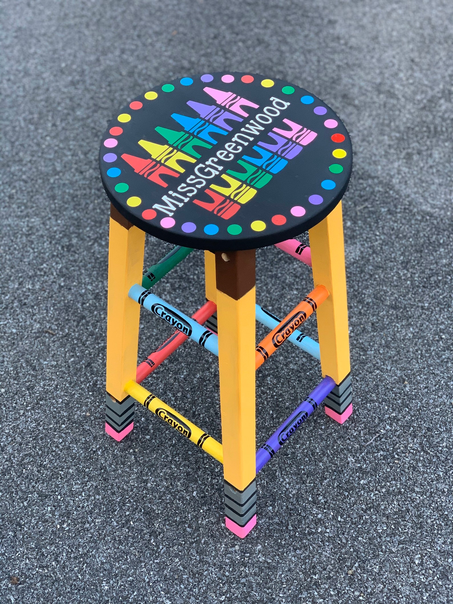 Customizable stool for TEACHERS PRINCIPALS SCHOOL personelle Etsy
