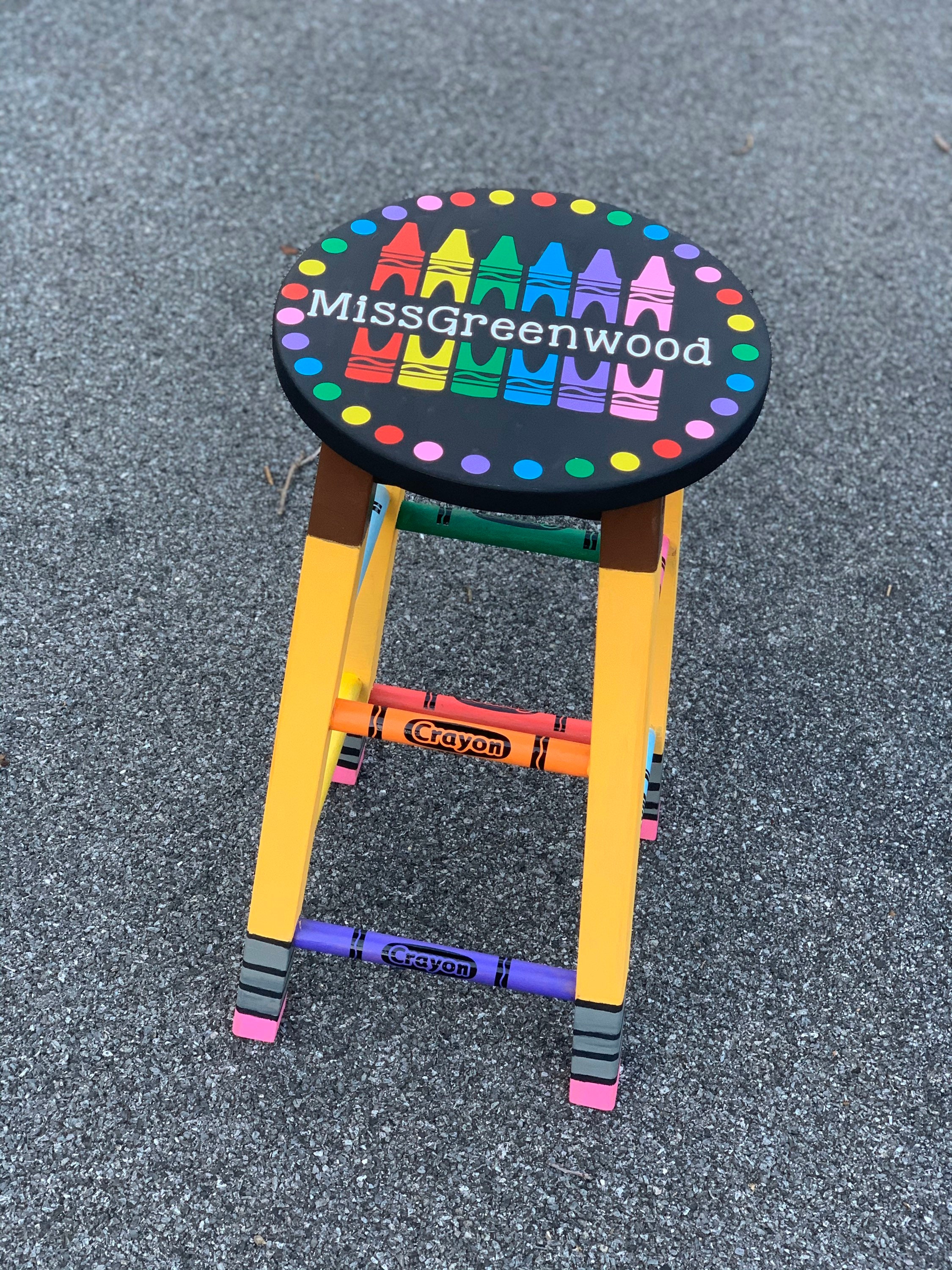 Customizable stool for TEACHERS PRINCIPALS SCHOOL personelle Etsy