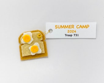 EGGS ON TOAST (Set of 10) - Party Craft - Girl Scout/ Boy Scout/ Girl Guide SWAPs
