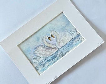Cygnes Dans Lamour Etsy France