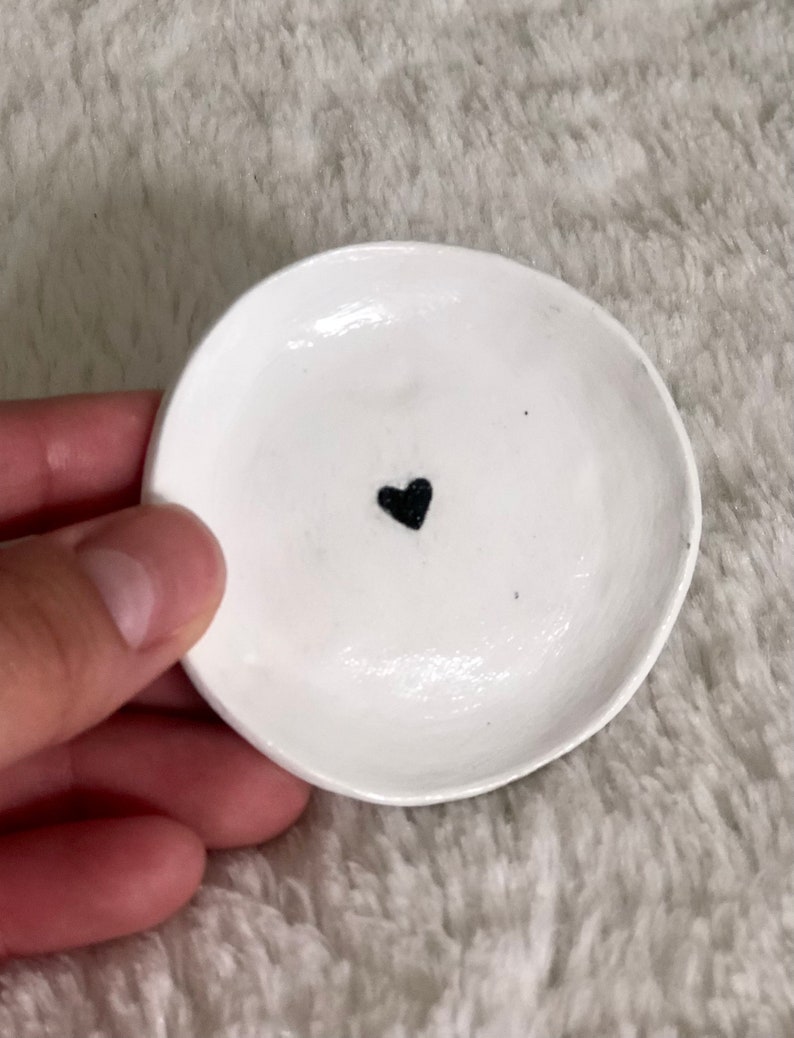 Clay Ring Dish Anniversary Gift Gifts Ring Dish Trinket Dish Handmade Gifts for Her Wedding Gift