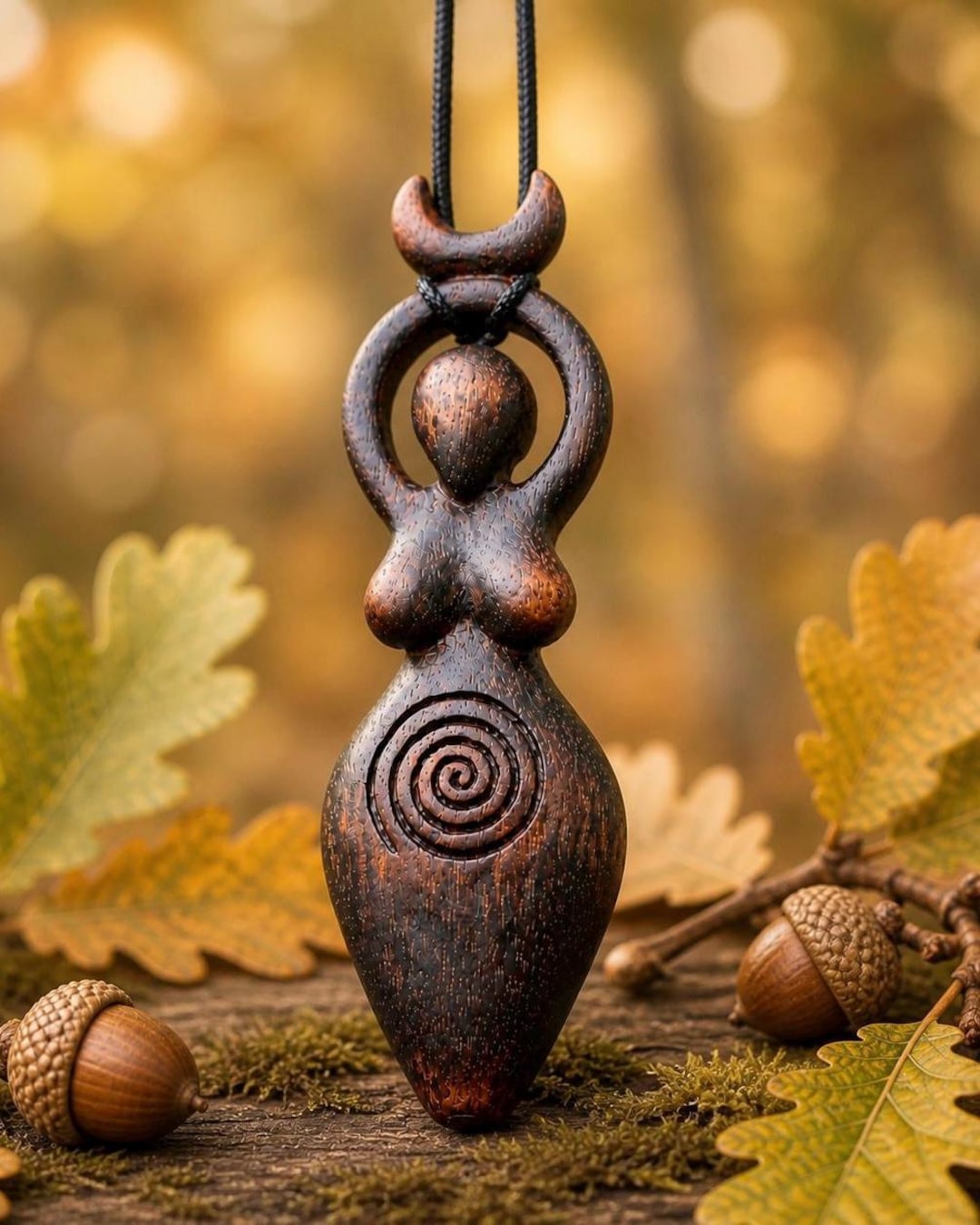 Mother Goddess Wooden Figurine – Fertility & Abundance Symbol