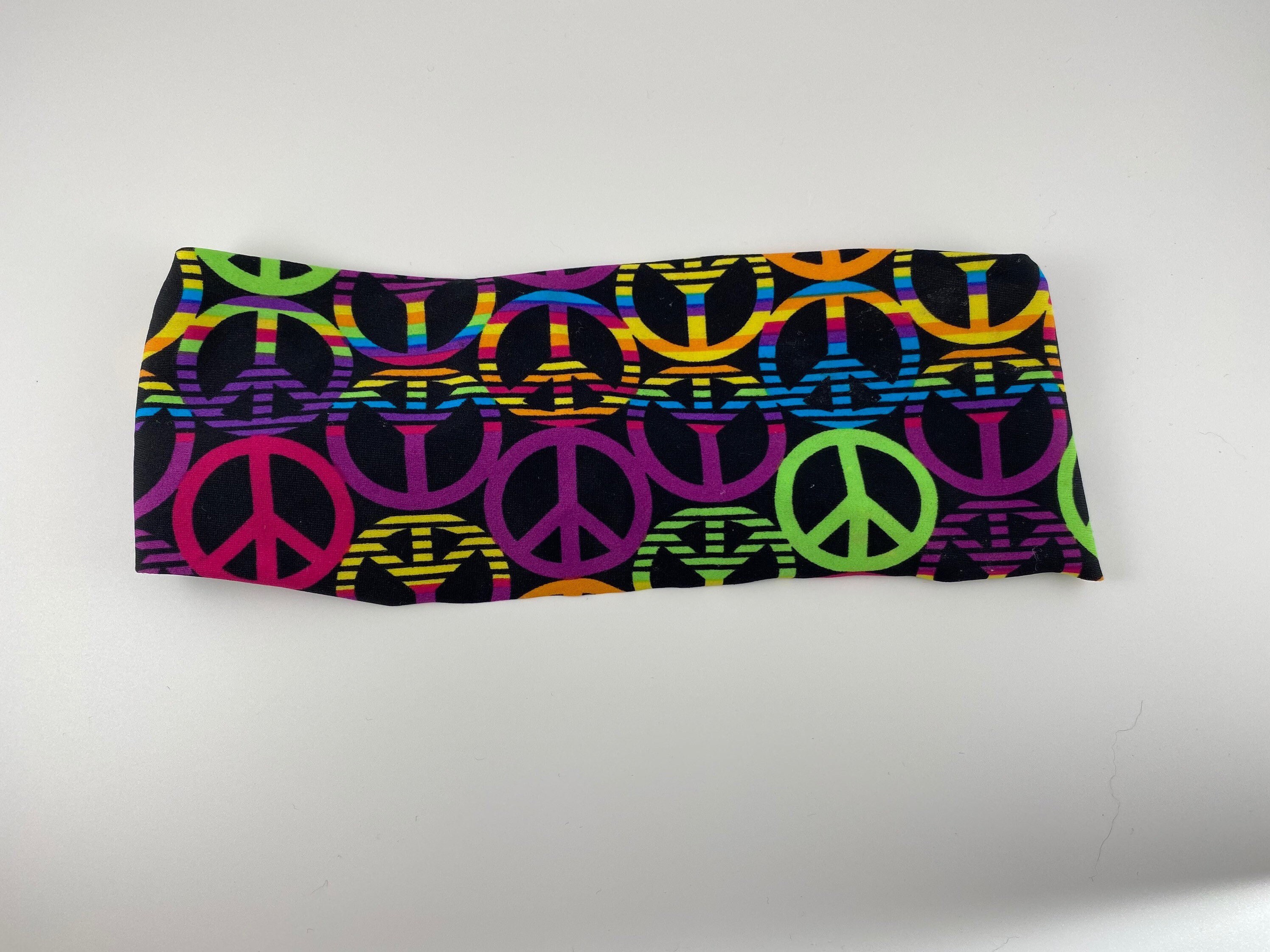 Multi-Colored Peace Sign Headband | Etsy