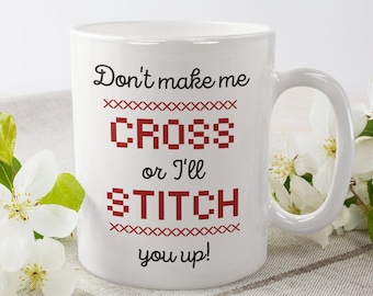 Divertente regalo tazza punto croce