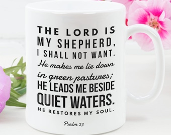 Psalm 23 Christian Coffee Mug Gift
