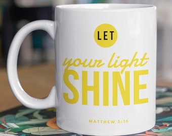 Matthew 5 16 Christian Coffee Mug Gift 11 or 15 oz.