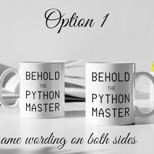 Taza de código Python - Taza de programador - Regalo de codificador 11 o 15 oz. imagen 4