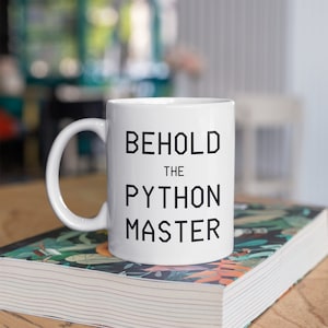Taza de código Python - Taza de programador - Regalo de codificador 11 o 15 oz. All White 11 fl. oz.