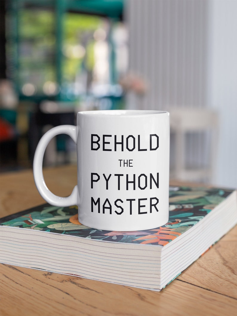 Taza de código Python - Taza de programador - Regalo de codificador 11 o 15 oz. All White 11 fl. oz.