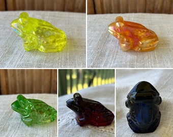 Vintage Boyd Glass Frogs - Five Colors Available