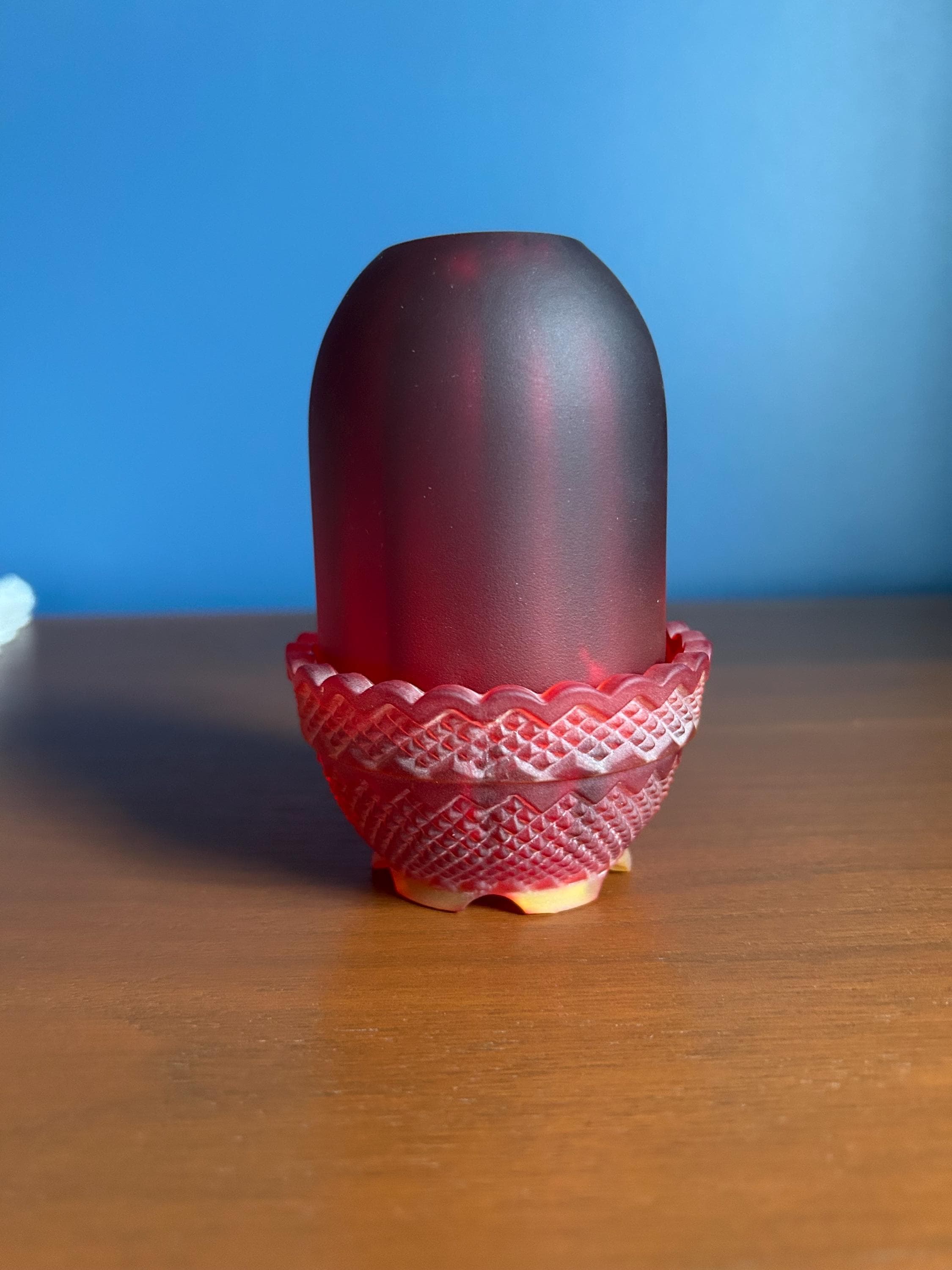 工芸品 Amberina Red amber Lamp Shade 工芸品 Amberina Red amber Lamp Shade Vintage Red Orange