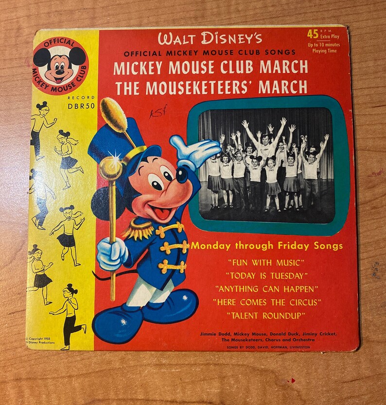 Walt Disney's Mickey Mouse Club March the Mouseketeer's March 45 Record ...