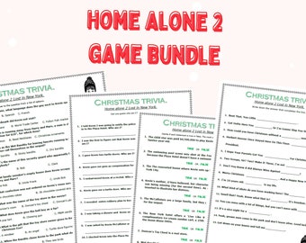 Printable Home Alone 2 trivia game | Christmas Party Games | Christmas Games Printable | Home alone fan test