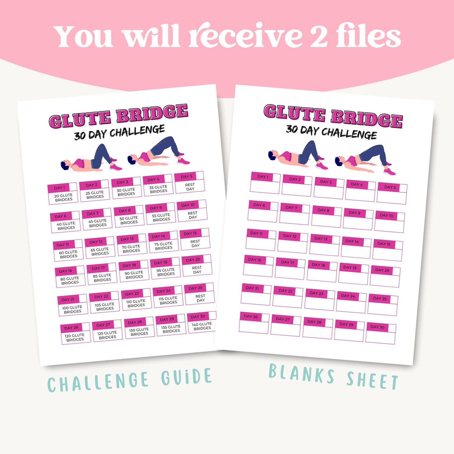 30-day Glute Bridge Exercise Challenge for a Stronger, Lifted Butt ...