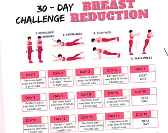 30 Day Breast Reduction Challenge PDF Tone and Reduce Your Chest in a Month  Digital Download Workout Plan 30 Day Fitness Challenge 