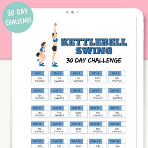 30-Day Kettlebell Swing Challenge: Achieve Your Fitness Goals with Daily Reps | Kettlebell Swing Challenge PDF Elevate Your Fitness Journey