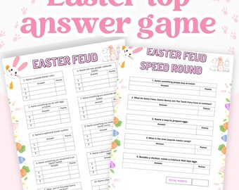 Juego de Pascua en formato PDF imprimible / Actividad divertida para celebrar la Pascua / Juego familiar imprimible / Juego de fiesta para adivinar las mejores respuestas