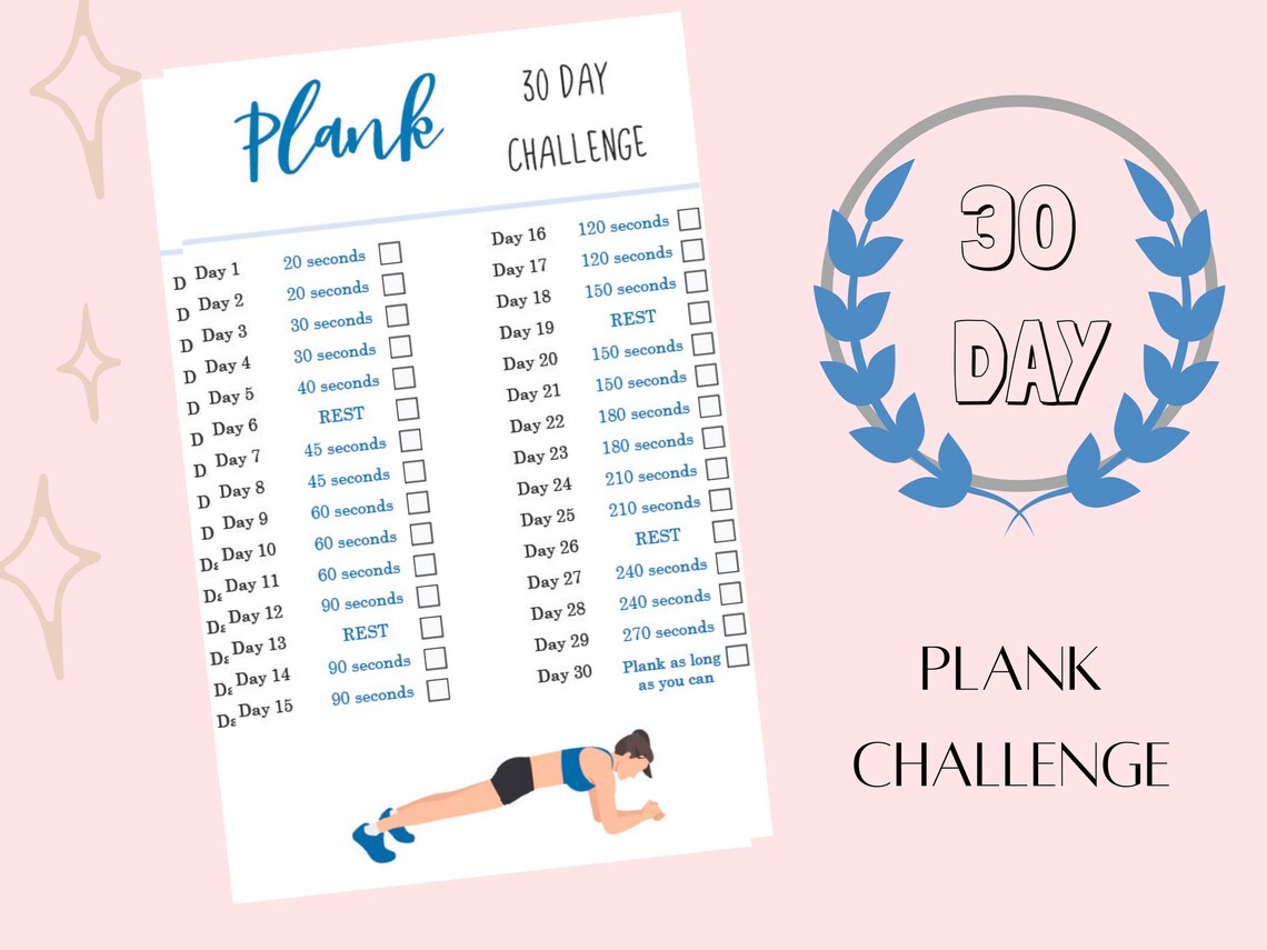 30 Day Challenge Digital Download Fitness Exercises - Etsy