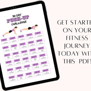 30 Day Push up Challenge 30 Day Challenge Printable Digital Download ...