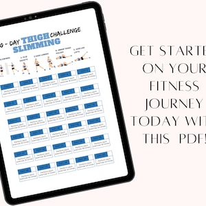 Get Slimmer Thighs in 30 Days: Printable PDF Workout Plan Fitness ...