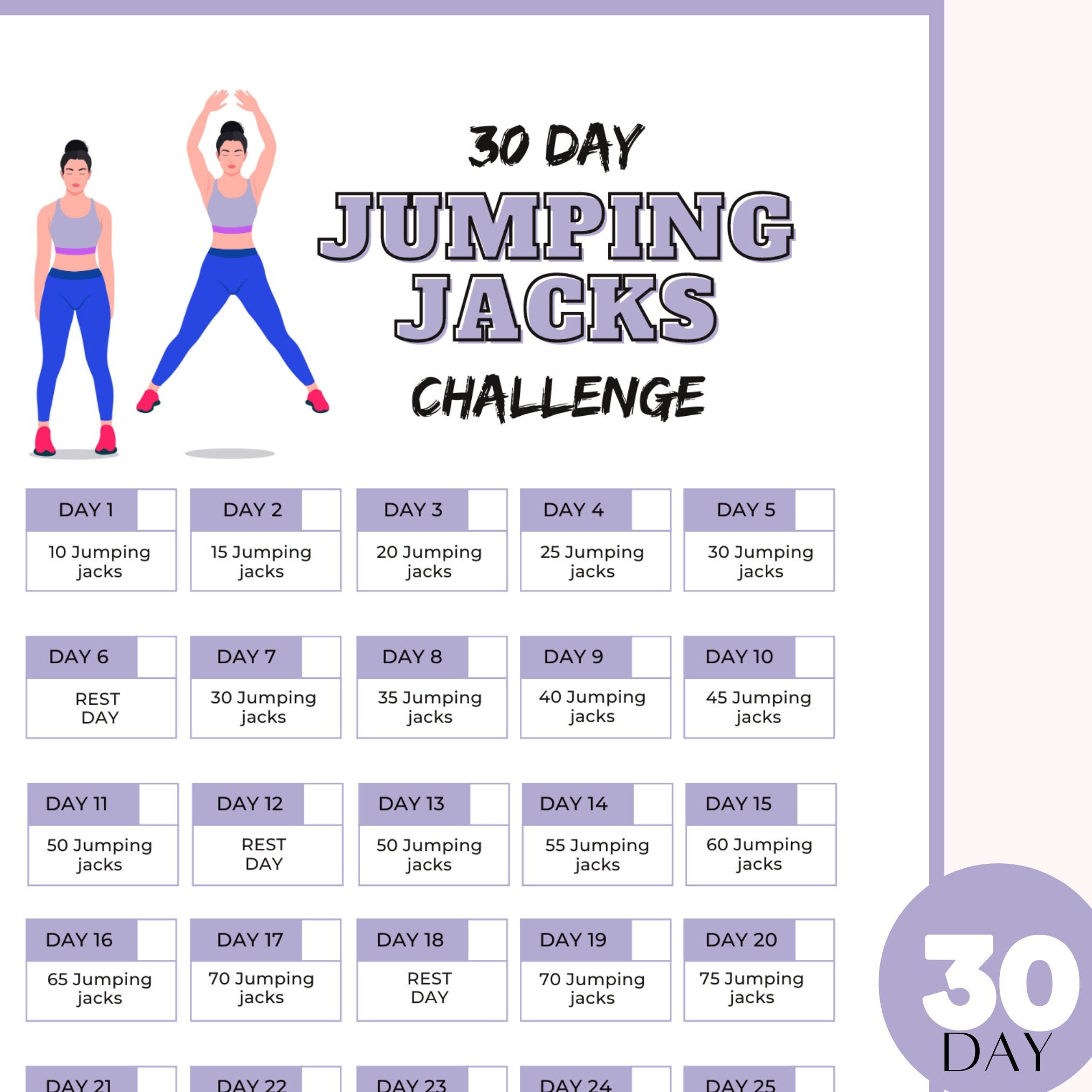 Your 30-day jumping jack challenge