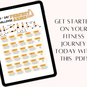 30-day Easy Level Arm Challenge Printable PDF Printable Arm Workout ...