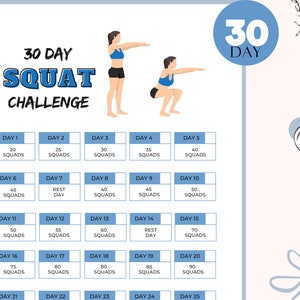 30 Day Squats - Etsy