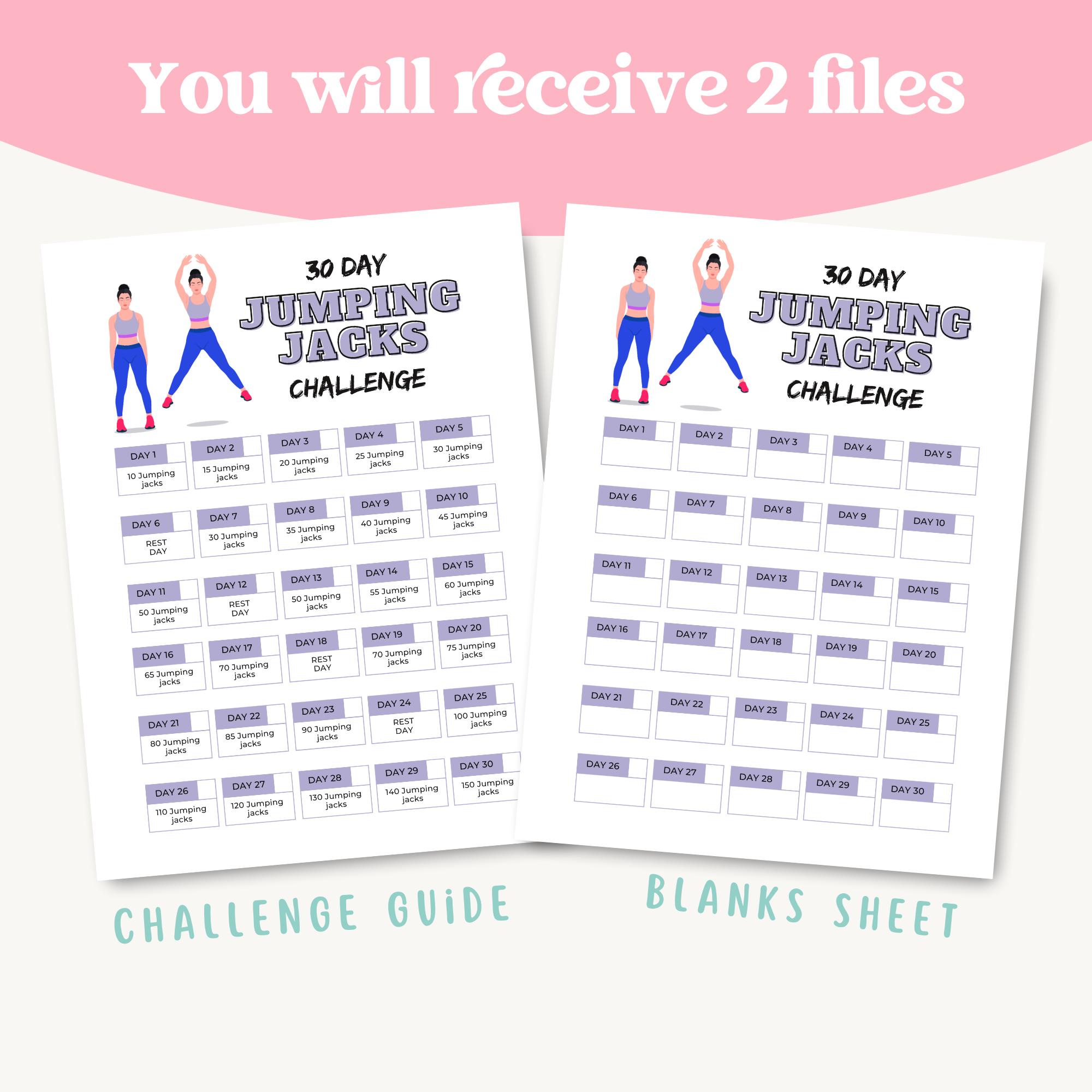30 day jumping jack challenge sale