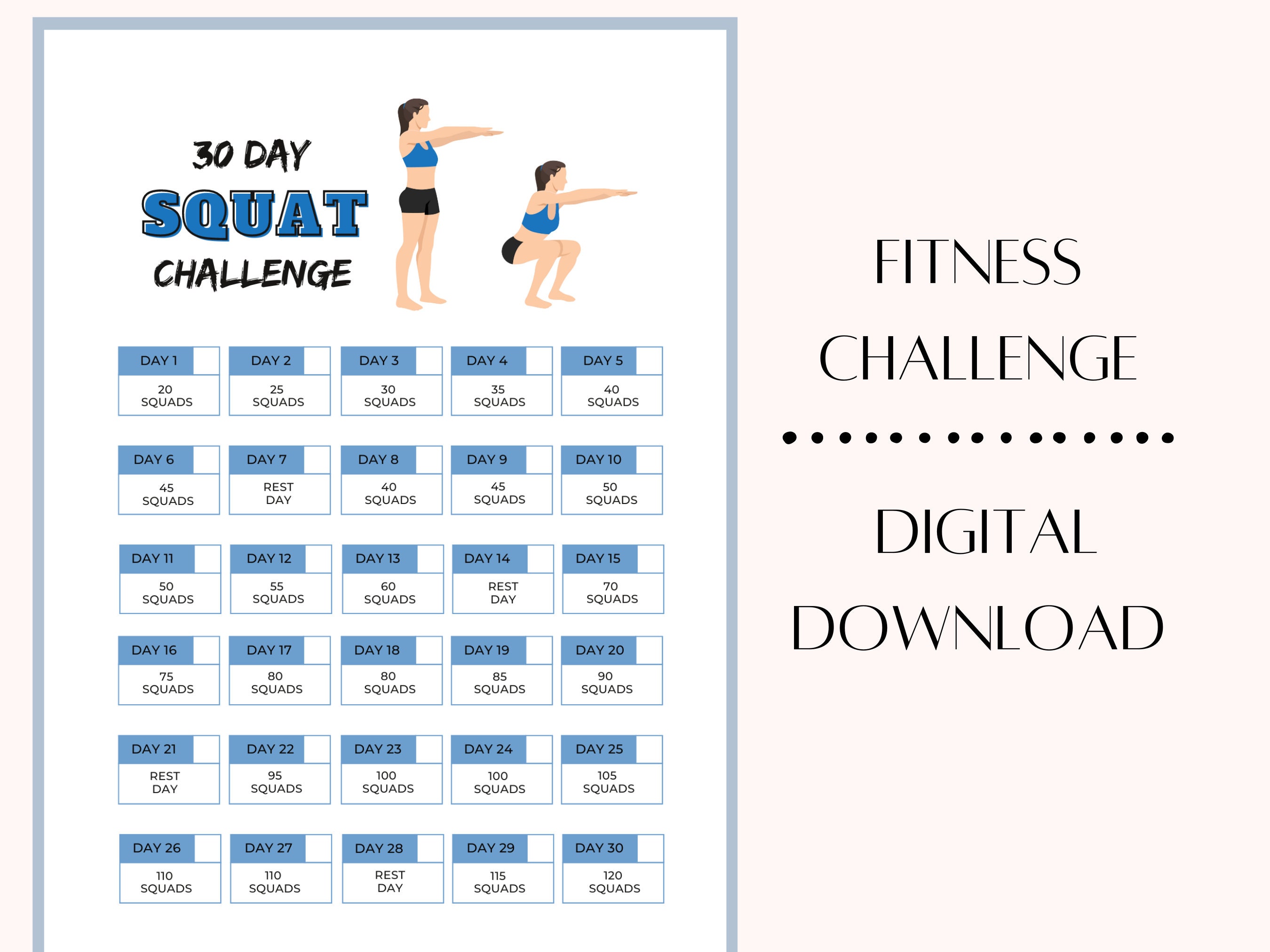Squat Challenge For Women Squat challenge for women