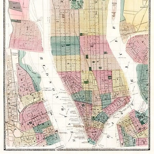 1869 Map of New York and Vicinity - Manhattan, Brooklyn, Central Park - High Resolution file for digital download