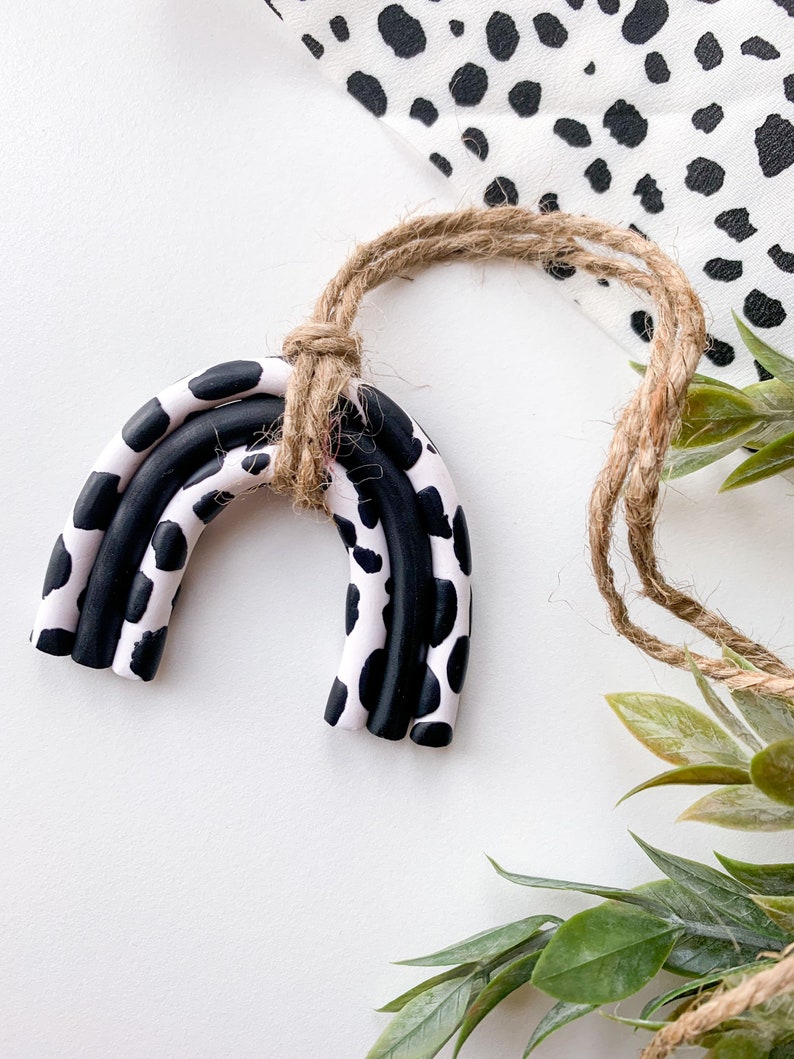 Car Mirror Hanging Accessories Cow Print Car Accessories Etsy