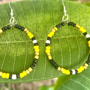 Boho TX Hornet hoop earrings