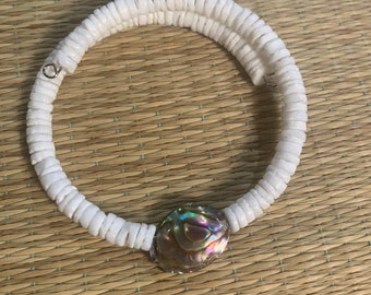 Abalone and shell bracelet