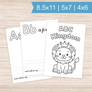 Baby&#39;s First ABC Book, Baby Shower Alternative Guest Book, Blank Alphabet Printable Pages, PDF Download ABC book cover 8.5x11, 5x7, 4x6