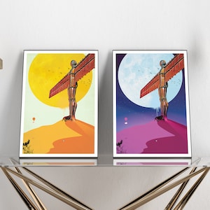 Angel of The North Graphic Print. Newcastle Art
