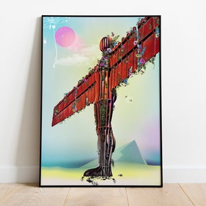 Angel of Faith (Angel of The North Art Print . Wall Art)