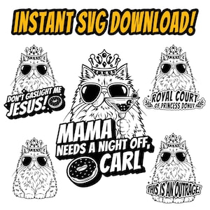 Set of 5 SVGs - Princess Donut - Dungeon Crawler Carl (Digital Download)