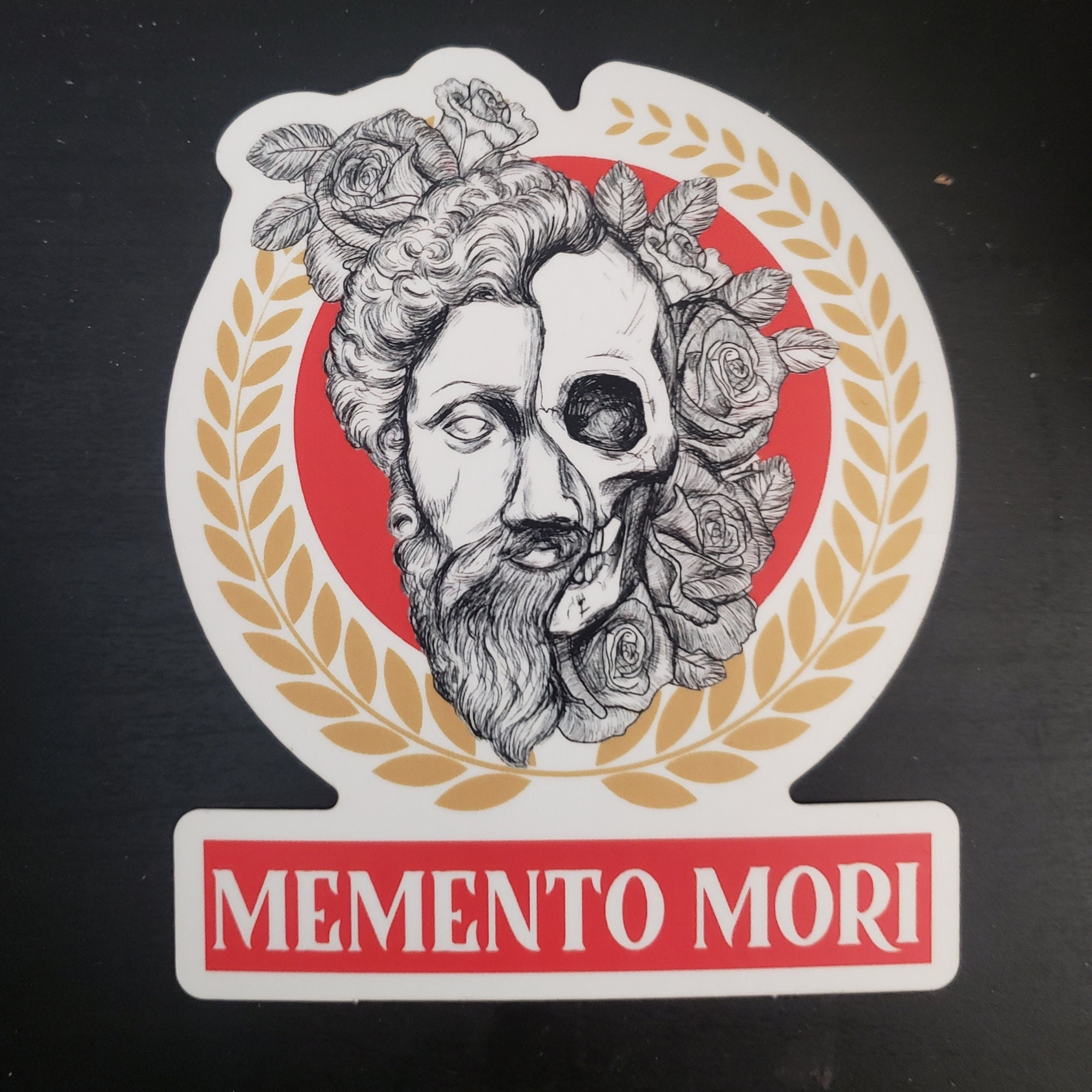 Memento Mori Skull Marcus Aurelius Sticker Stoic Stoicism Etsy