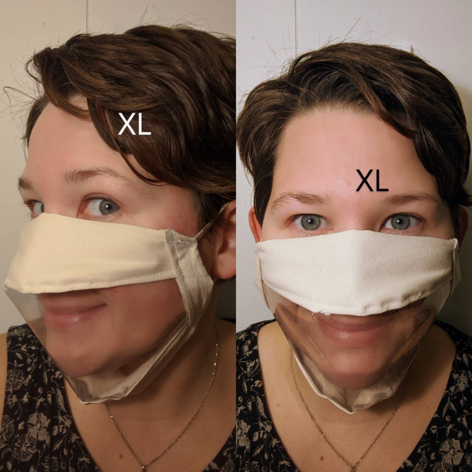 Grey clear plastic smile face mask with reinforced adjustable Etsy