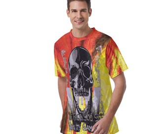 The Face You See When It's Gameover T-Shirt, Skull Mens Shirt, Halloween Skull T-Shirt, Gamer Inspired T Shirts, Lava Tee, Skull T-Shirt