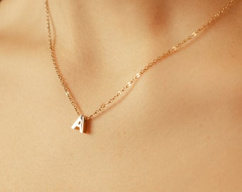 One Letter Necklace - Etsy