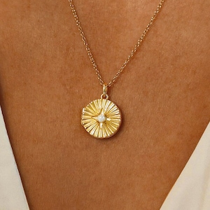 18k Gold Locket Necklace with Photo, Sterling Silver North Star