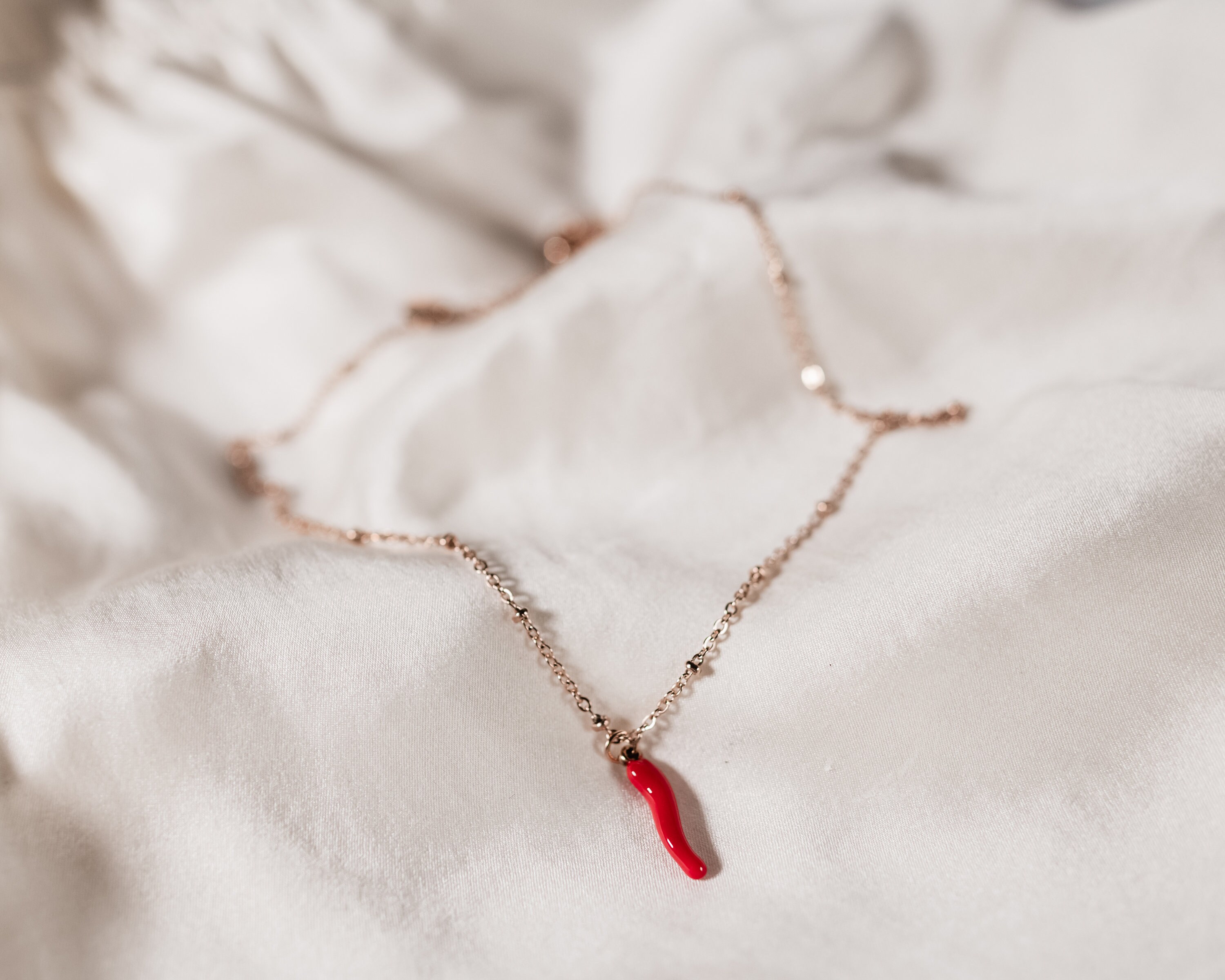 Dainty Italian Horn Necklace Minimalist Amulet Protection Etsy