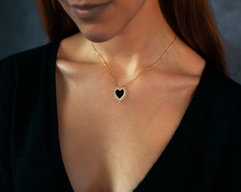 Sacred Heart Necklace, Stainless Steel, Faith Jewelry