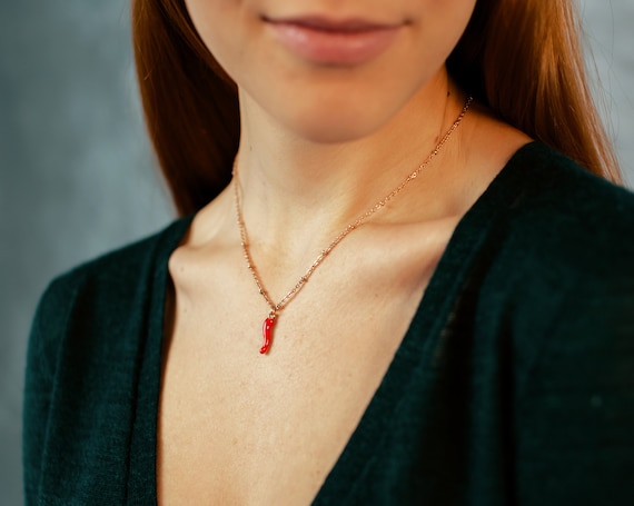 Collier Pendentif En Corne Plaqué Or 18 Carats - Style Bohème Neuf Avec étiquettes