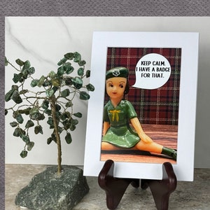 Girl Scouts, Girl Scout Art, Scout Leader Gift, Funny Gift, Scout Art, Vintage Girl Scouts, Girl Scout Gift, Girl Scout Badge,