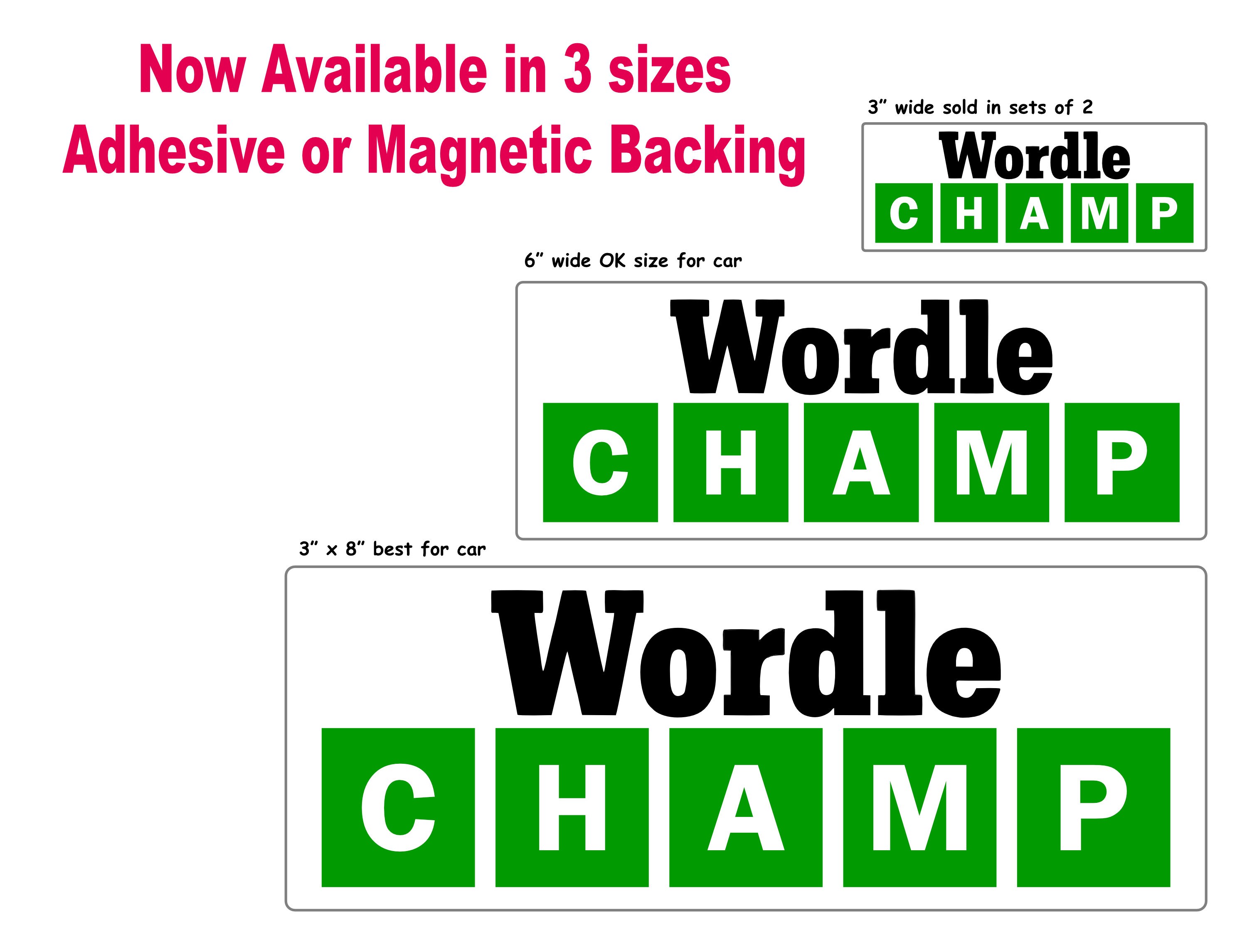 Sticker Wordle Champ, Word Game Expert, Gift for Wordler - Etsy