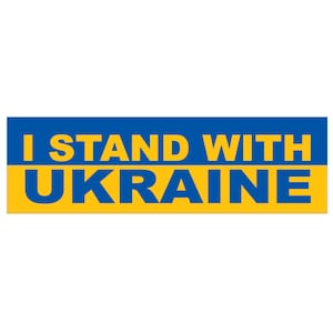 Bumper Sticker, I Stand with Ukraine